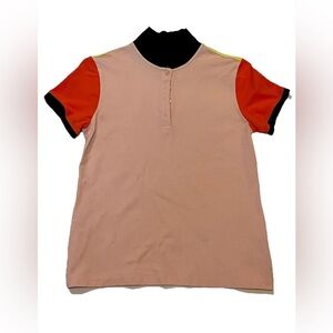 Lands' End color-block multicolored Button Down Shirt NWOT